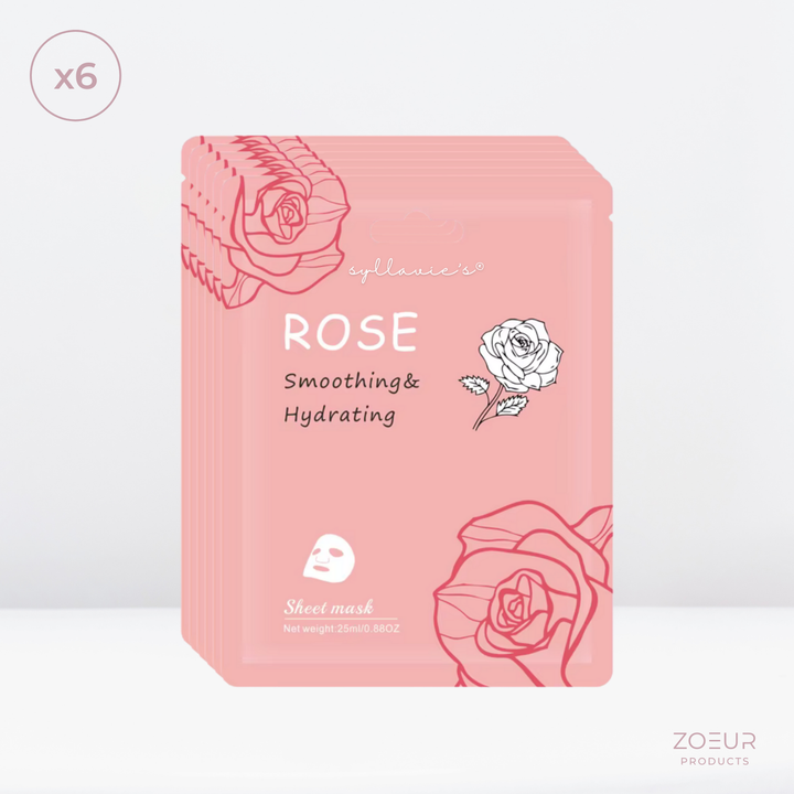 Sheet Mask: Rose (6er Set)